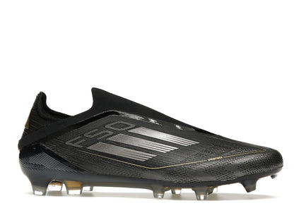 adidas F50 Elite Laceless FG Core Black Iron Metallic Gold Metallic