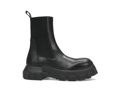 Rick Owens Lido Beatle Bozo Tractor Boots Black