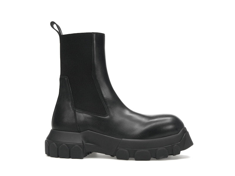 Rick Owens Lido Beatle Bozo Tractor Boots Black