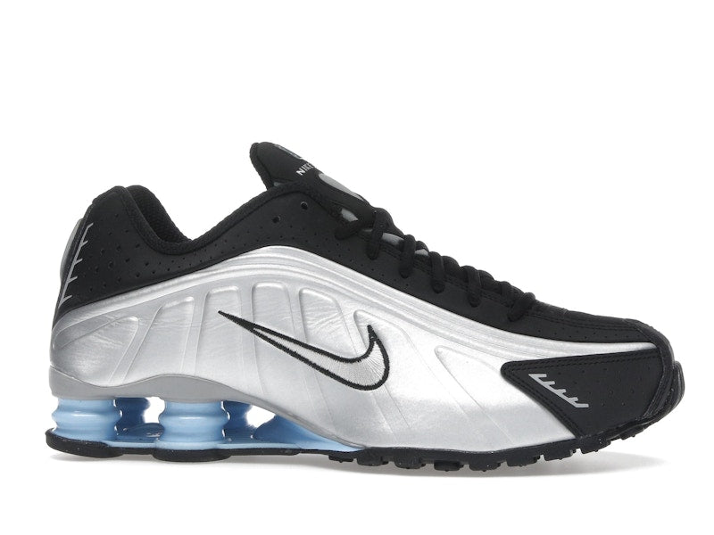 Nike Shox R4 Metallic Silver Black Psychic Blue