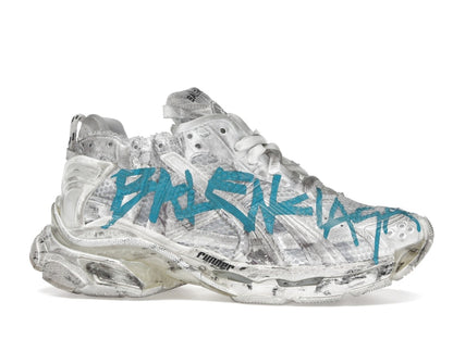 Balenciaga Runner Graffiti White Blue