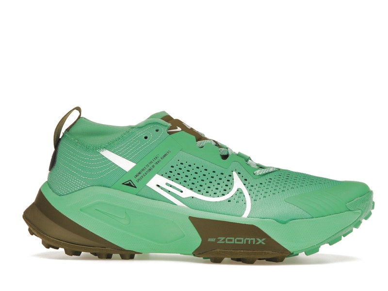 Nike ZoomX Zegama Trail Spring Green Olive Flak Black White