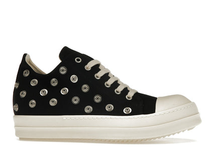 Rick Owens DRKSHDW Low Sneaks Eyelet Black Milk
