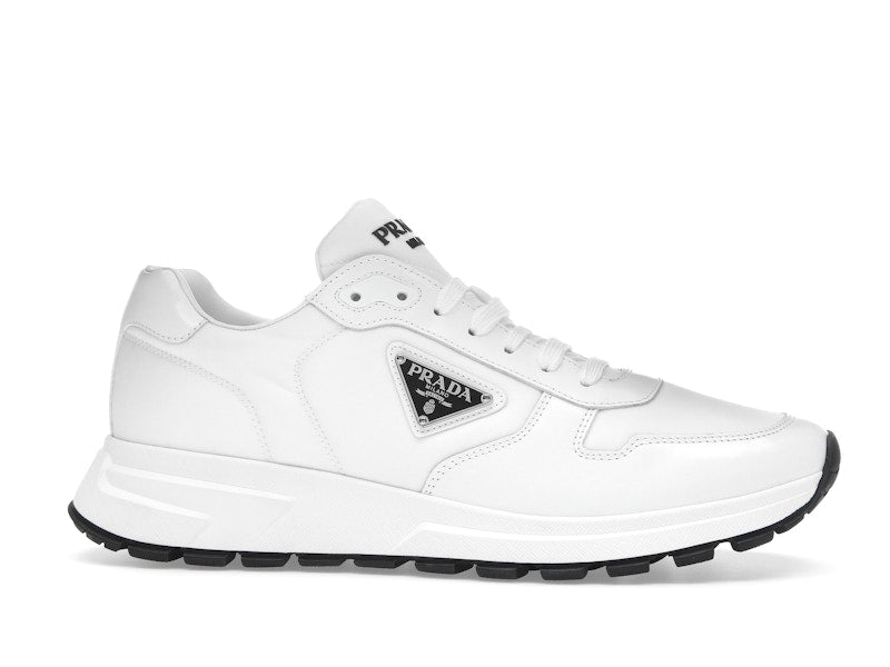 Prada PRAX 01 Sneakers Re-Nylon Brushed Leather White Black