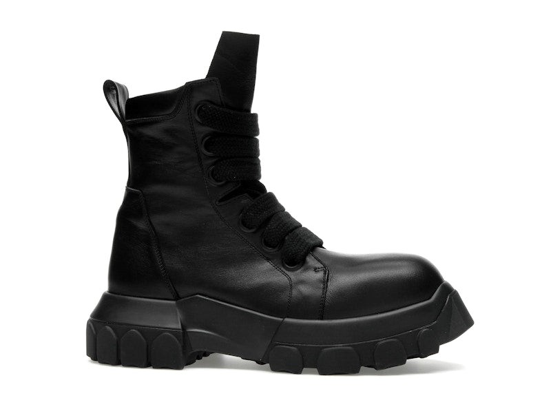 Rick Owens Lido Jumbo Laced Bozo Tractor Black