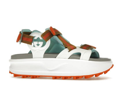 Gucci Colour Block Platform Sandal White Blue Orange (Women's)