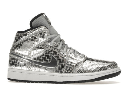Jordan 1 Mid SE Disco Metallic Silver (Women's)