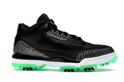 Jordan 3 Retro Golf Black Green Glow