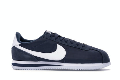 Nike Cortez Basic Nylon Obsidian White-Metallic Silver