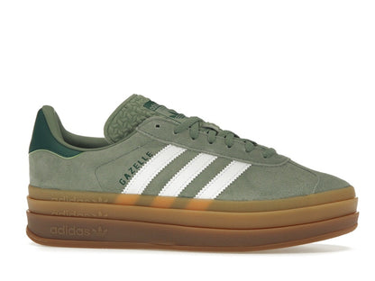 adidas Gazelle Bold Silver Green Gum (Womens)