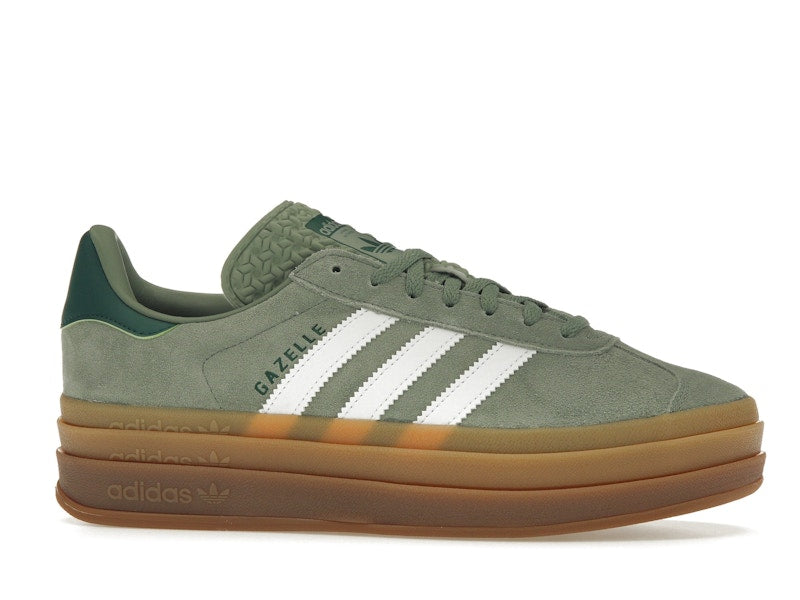 adidas Gazelle Bold Silver Green Gum (Womens)