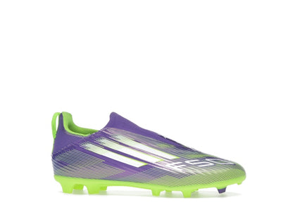 adidas F50 League Laceless FG/MG Purple Rush Cloud White Lucid Lemon (GS)