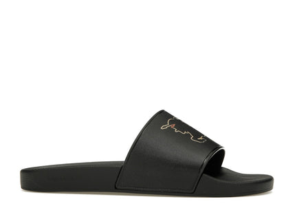 Burberry Check EKD Motif Slide Black