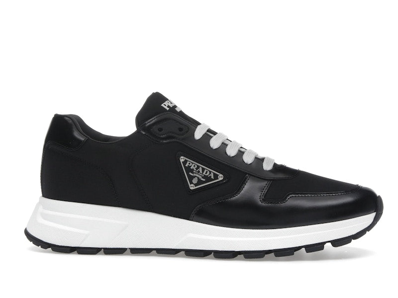 Prada PRAX 01 Sneakers Re-Nylon Brushed Leather Black White