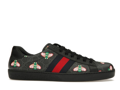 Gucci Ace Bee Print Black