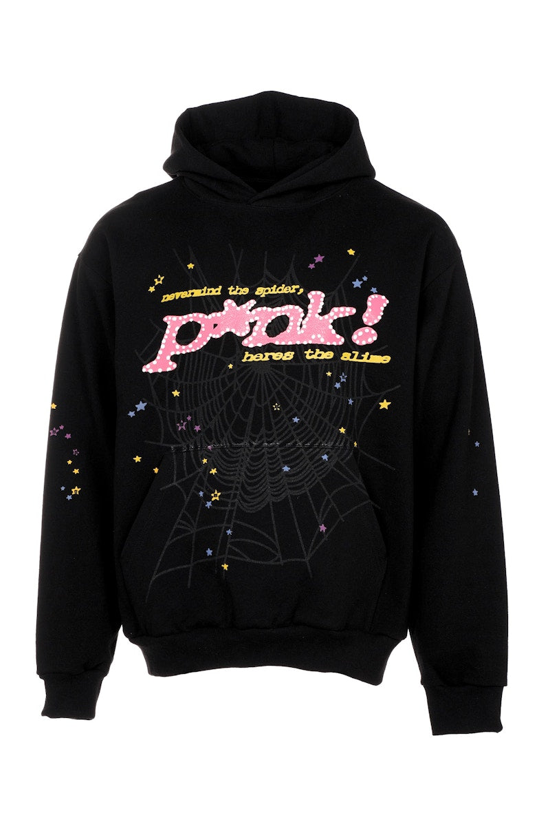 Sp5der P*NK Hoodie Black