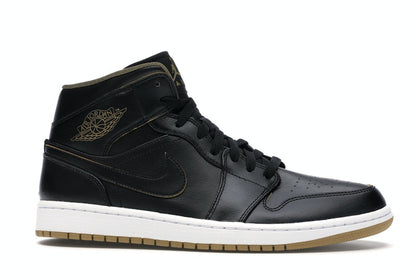 Jordan 1 Retro Mid Black Metallic Gold