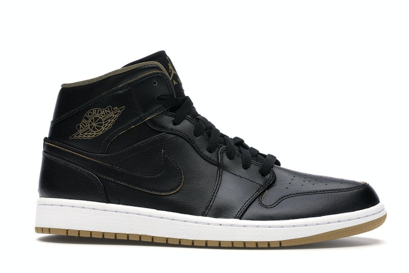 Jordan 1 Retro Mid Black Metallic Gold