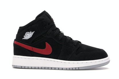 Jordan 1 Mid Multi-Color Swoosh Black (GS)