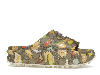 Gucci x Pikarar GG Animal Print Slide Beige Multi (Women's)
