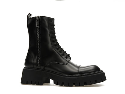 Balenciaga Tractor 20mm Zip Up Boot Black