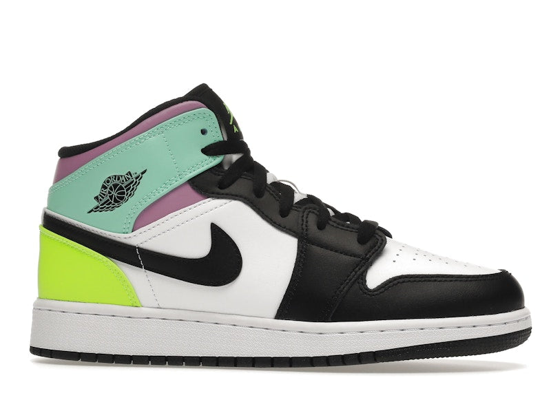 Jordan 1 Mid Pastel Black Toe (GS)