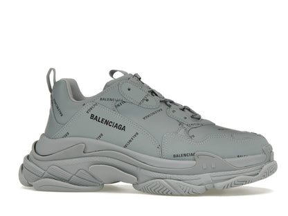 Balenciaga Triple S AllOver Logo Grey Black