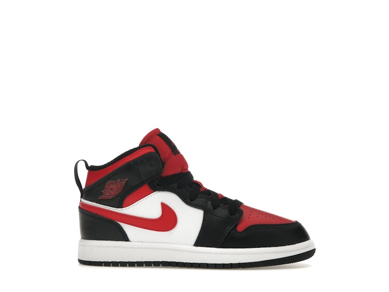 Jordan 1 Mid Black Fire Red (PS)