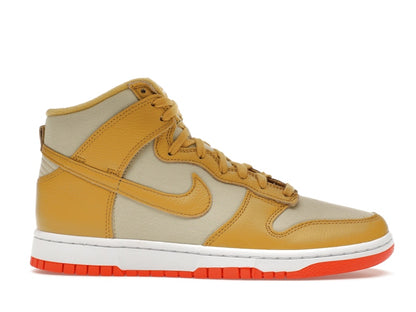 Nike Dunk High Wheat Gold Safety Orange
