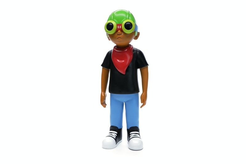 Hebru Brantley x Mindstyle Fly Boy Black Tee Vinyl Figure Multi
