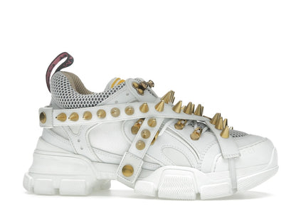 Gucci Flashtrek Chunky Leather Sneakers White Gold (Women's)