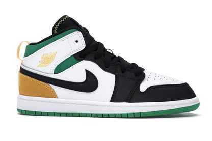 Jordan 1 Mid SE White Laser Orange Lucky Green (PS)