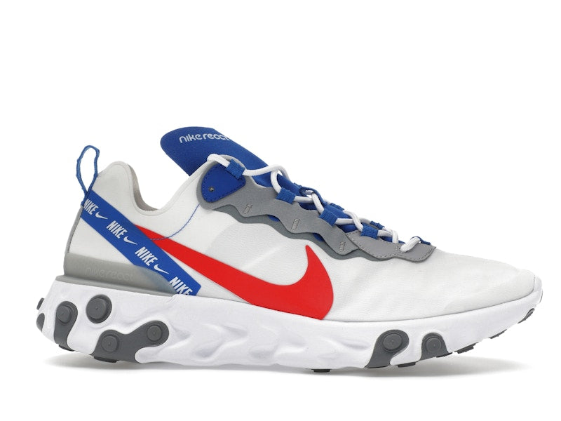 Nike React Element 55 White Game Royal Habanero Red