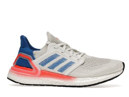adidas Ultra Boost 20 White Glory Blue Solar Red
