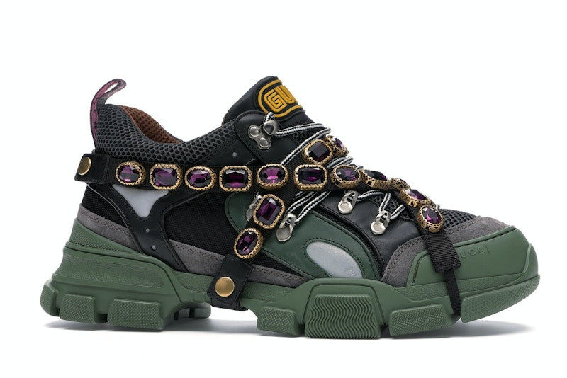 Gucci Flashtrek SEGA Green Removable Crystal