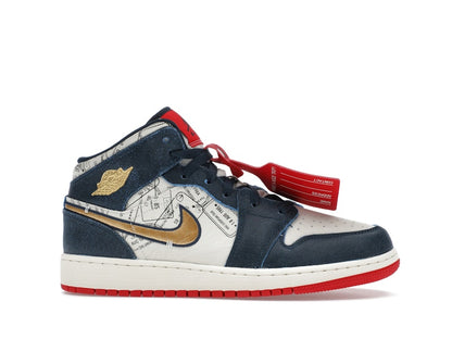 Jordan 1 Mid SE Take Flight Gold Swoosh (GS)
