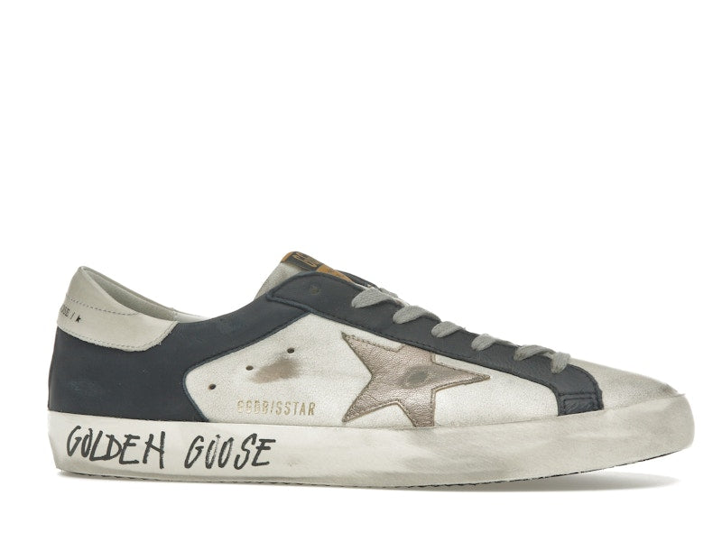 Golden Goose Super Star White Dark Blue Gun Metal