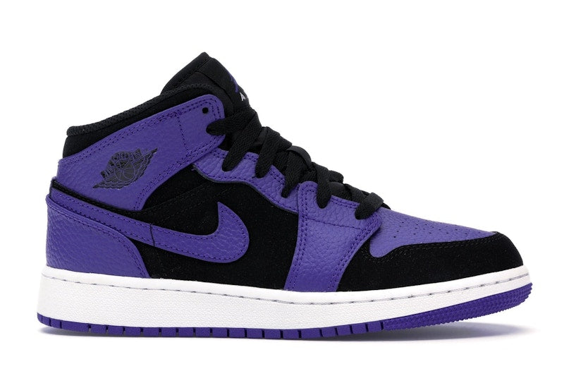 Jordan 1 Mid Black Dark Concord (GS)