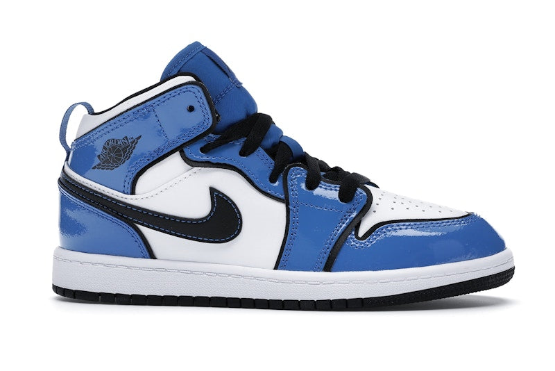 Jordan 1 Mid Signal Blue (PS)