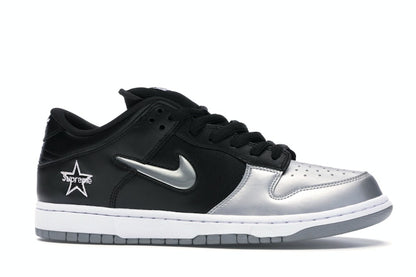 Nike SB Dunk Low Supreme Jewel Swoosh Silver
