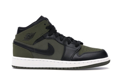 Jordan 1 Mid Olive Canvas Black (GS)