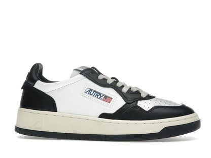 Autry Medalist Leather Low White Black (Women's)
