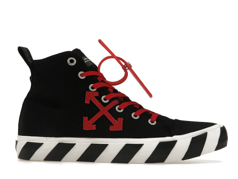 OFF-WHITE Vulcanized Hi Black Red Canvas
