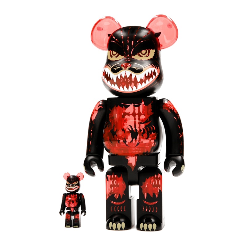 Bearbrick Godzilla VS Destoroyah version Godzilla (Meltdown) 100% & 400% Set Clear Orange Ver.
