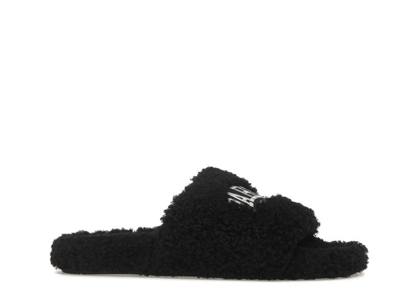 Balenciaga Paris Furry Slide Black (Women's)