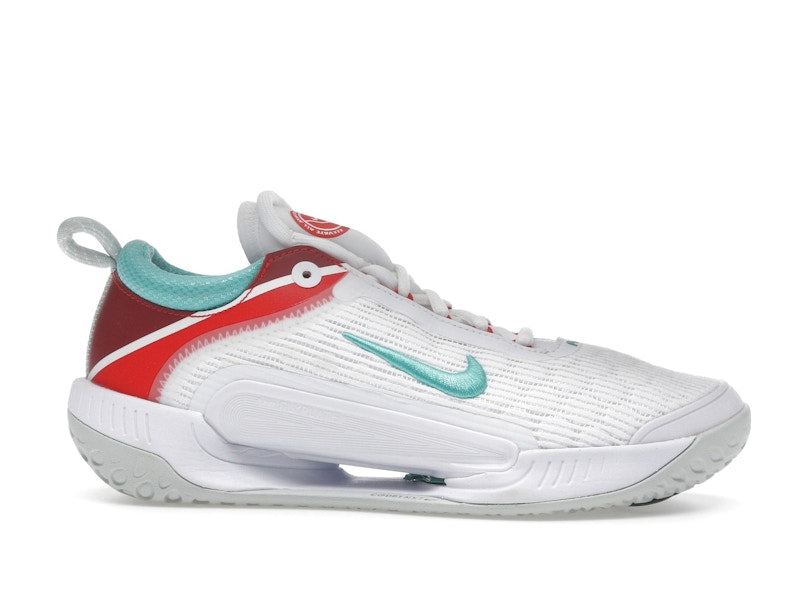 Nike Court Zoom NXT HC White Light Silver Habanero Red Washed Teal (Women's)
