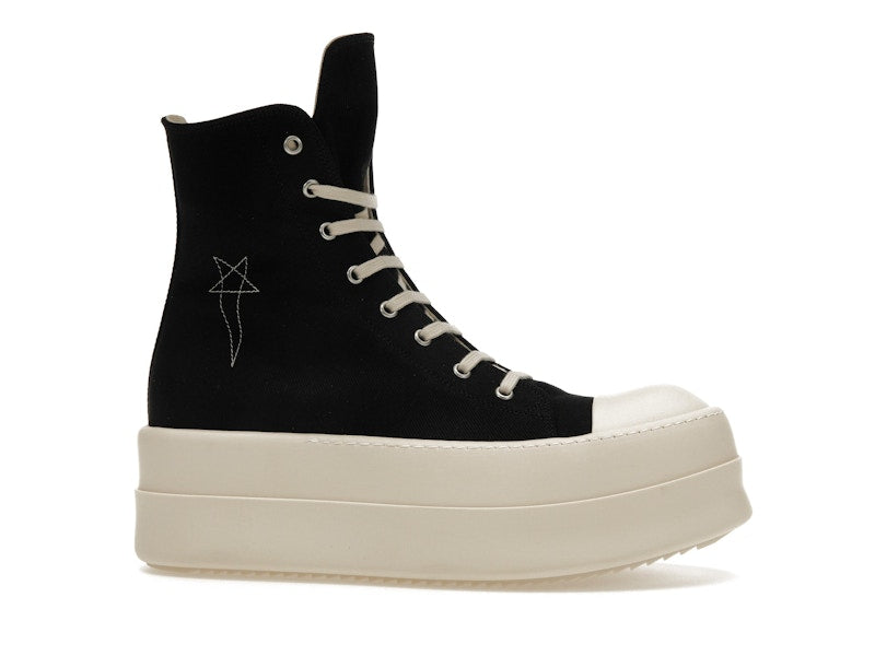 Rick Owens DRKSHDW Mega Bumper Sneaks Pentagram Black Pearl Milk
