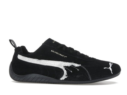 Balenciaga x Puma Speedcat Suede Distressed Black White
