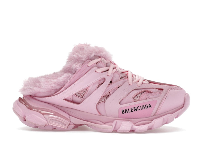 Balenciaga Track Mule Pink Faux Fur (Women's)