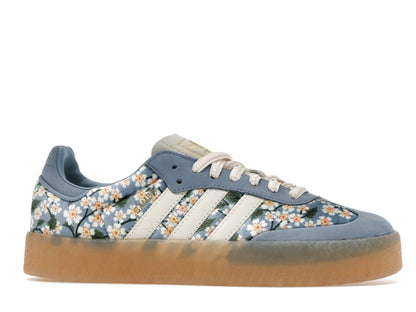 adidas Sambae Liberty London Floral Embroidery Blue Cream White (Women's)